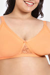 Zivame True Curv Double Layered Non Wired Full Coverage Super Support Bra - Mock Orange — thumbnail 4